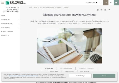 
                            11. E-banking - BNP Paribas Wealth Management