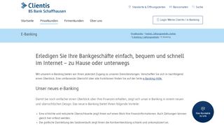 
                            7. E-Banking - Clientis BS Bank Schaffhausen