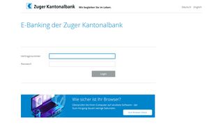 
                            2. E-Banking der Zuger Kantonalbank