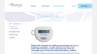 
                            2. E-banking info - Vidanova Bank
