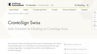 
                            4. E-Banking Login mit CrontoSign Swiss | Schaffhauser Kantonalbank