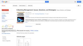 
                            12. E-Banking Management: Issues, Solutions, and Strategies: Issues, ...