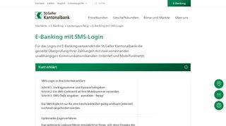 
                            2. E-Banking mit SMS-Login - St.Galler Kantonalbank