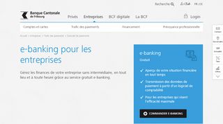 
                            5. e-banking pour les entreprises | BCF - Banque Cantonale de Fribourg