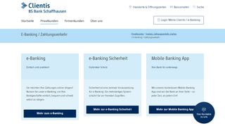 
                            5. E-Banking / Zahlungsverkehr - Clientis BS Bank Schaffhausen