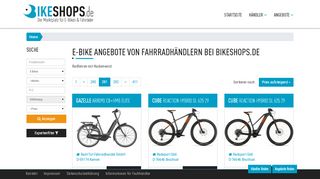 
                            5. E-Bike Angebote von Fahrradhändlern bei Bikeshops.de