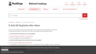 
                            12. E-bok till läsplatta eller dator - Bibliotek Huddinge