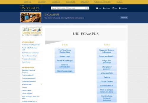 
                            10. e-Campus - The University of Rhode Island