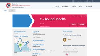 
                            8. E-Choupal Health | The Center for Health Market Innovations