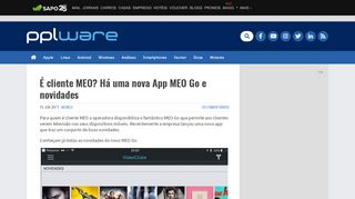 
                            10. É cliente MEO? Há uma nova App MEO Go e novidades