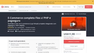 
                            9. E-Commerce completo Flex c/ PHP e pagseguro | Udemy