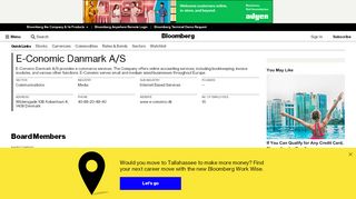
                            11. E-Conomic Danmark A/S: Company Profile - Bloomberg