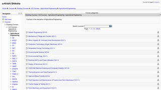 
                            3. (e-Courses in Agriculture): Agricultural Engineering - e-Krishi Shiksha