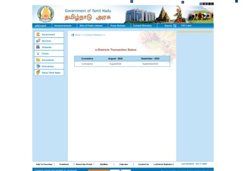 
                            3. e-District Statistics | Tamil Nadu Government Portal