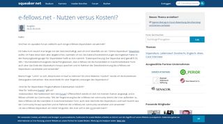 
                            8. e-fellows.net - Nutzen versus Kosten!? - Squeaker.net
