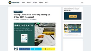 
                            8. e-Filing LHDN: Panduan Mengisi Borang BE Secara Online ...