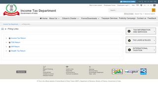 
                            4. e-Filing Links - Income Tax Department