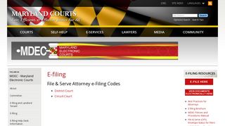 
                            7. E-filing | Maryland Courts