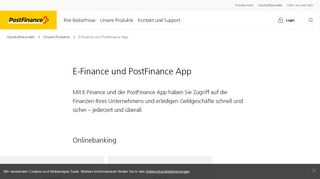 
                            4. E-Finance und App für Geschäftskunden | PostFinance