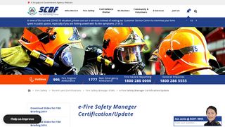 
                            2. e-Fire Safety Manager Certification/Update - SCDF