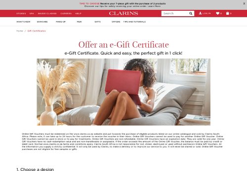 
                            6. e-Gift Certificate - Clarins