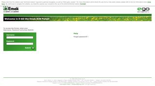 
                            3. E-GO Emak B2B portal: Login