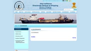 
                            3. E-GOVERNANCE - Directorate General of Shipping