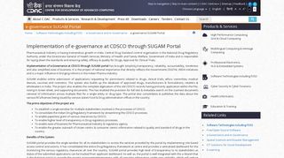 
                            7. e-governance SUGAM Portal - C-DAC