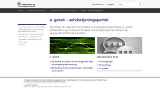 
                            1. e-grant - selvbetjeningsportal — Uddannelses- og Forskningsministeriet