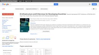 
                            11. E-Infrastructure and E-Services for Developing Countries: Second ... - Risultati da Google Libri