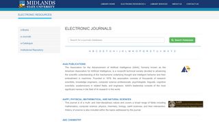
                            4. e-Journals - Midlands State University Library