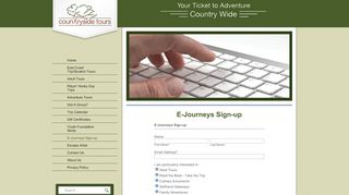 
                            13. E-Journeys Sign-up - Countryside Tours