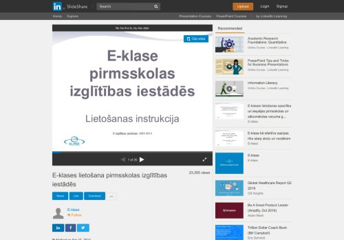 
                            12. E-klases lietošana pirmsskolas izglītības iestādēs - SlideShare