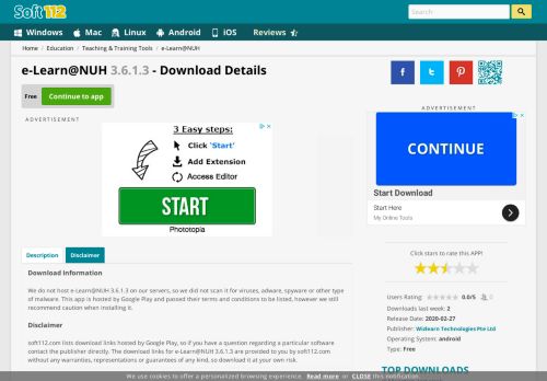 
                            6. e-Learn@NUH - Download - e-Learn@NUH 3.5.9.2 - soft112.com
