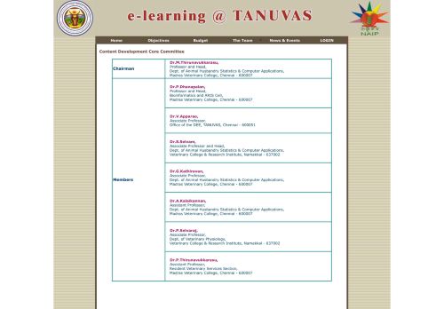 
                            4. e-learning @ TANUVAS