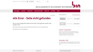 
                            2. E-Learning : Bildungsnetz Schweizer Schreiner BIN