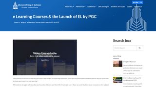 
                            2. e Learning Courses & the Launch of EL by PGC