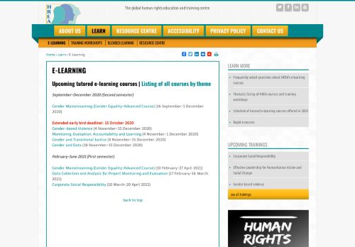 
                            9. E-Learning | HREA