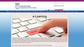 
                            3. e-Learning - Insurance Institute of India