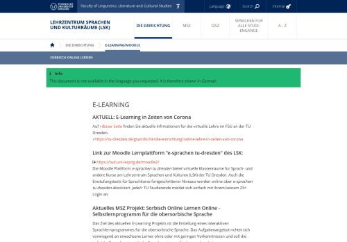 
                            10. E-Learning — Lehrzentrum Sprachen und Kulturräume (LSK) — TU ...