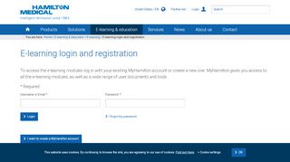 
                            11. E-learning login and registration - Hamilton Medical