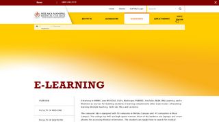 
                            2. E-Learning - Melaka-Manipal Medical College