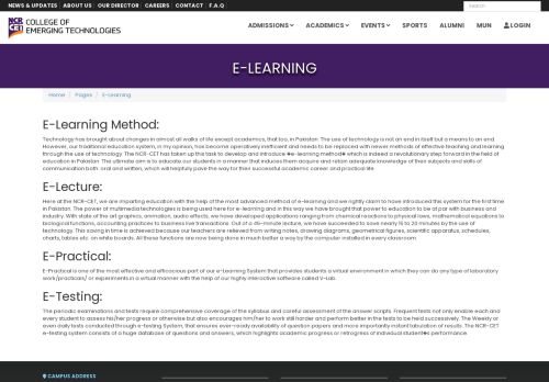 
                            4. E-Learning - NCR-CET College | College of Emerging ...