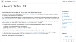 
                            1. E-Learning-Plattform HfPh