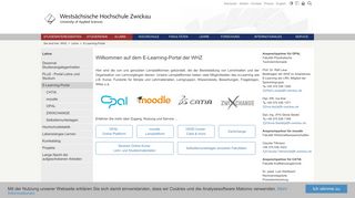 
                            3. E-Learning-Portal - Westsächsische Hochschule Zwickau