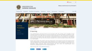 
                            2. E-Learning | Universitas Ahmad Dahlan Yogyakarta