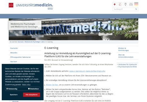 
                            8. E-Learning - Universitätsmedizin Mainz