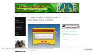 
                            5. E-Learning UNP, Upaya Optimalisasi Peran ICT dalam Pembelajaran ...