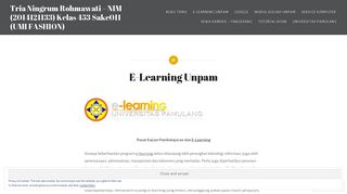 
                            9. E-Learning Unpam – Tria Ningrum Rohmawati – NIM (2014121133 ...