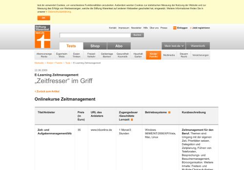 
                            11. E-Learning Zeitmanagement - Onlinekurse Zeitmanagement - Stiftung ...